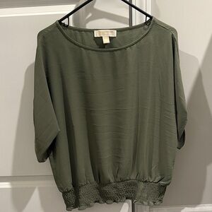 Michael Kors Sage Green Blouse Size M 8007